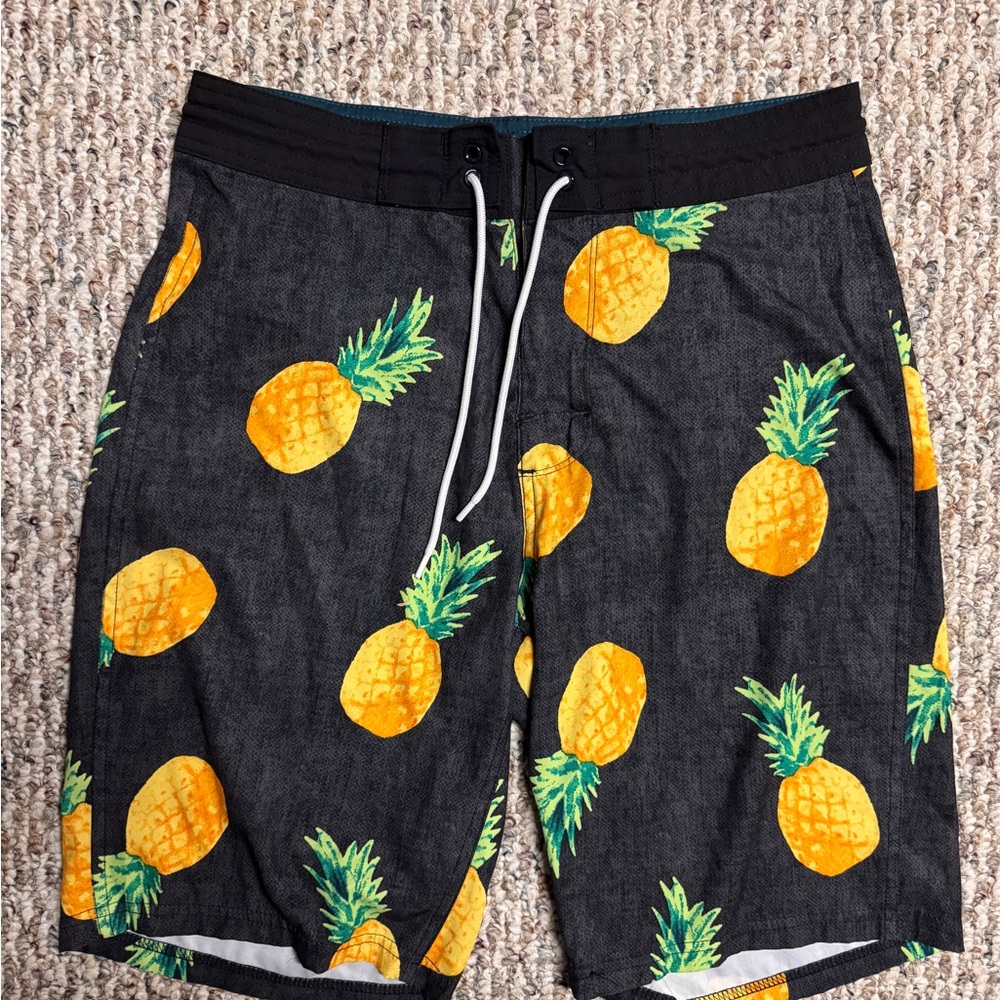 Pineapple Print Swim Shorts